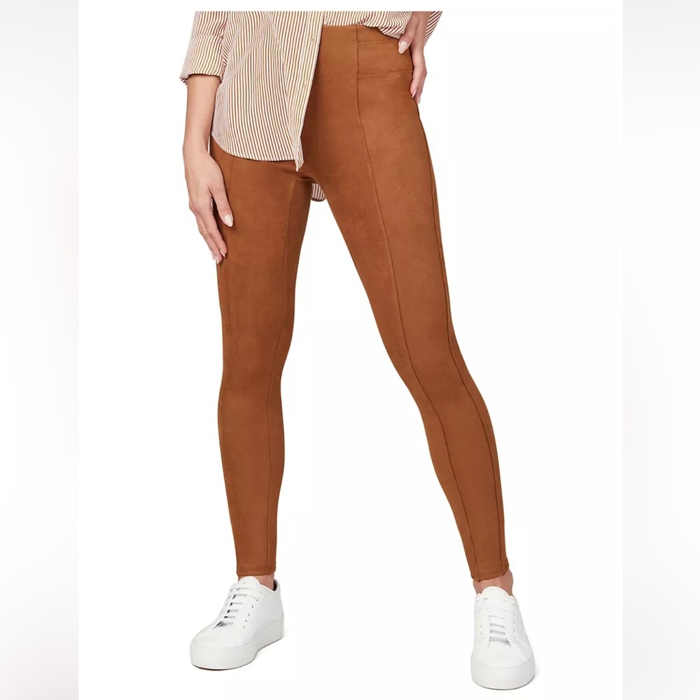 Spanx Faux Suede Leggings Rich Caramel